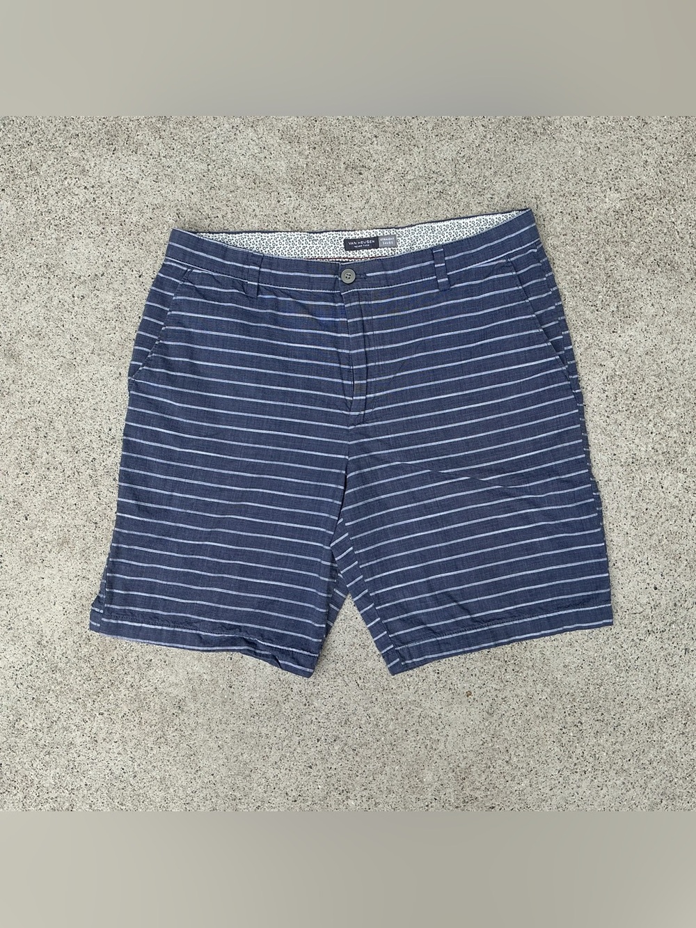 Van Heusen Striped Never Tuck Shorts